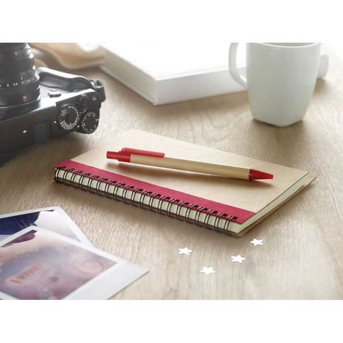 Recycled Notitieblokje A5 met pen